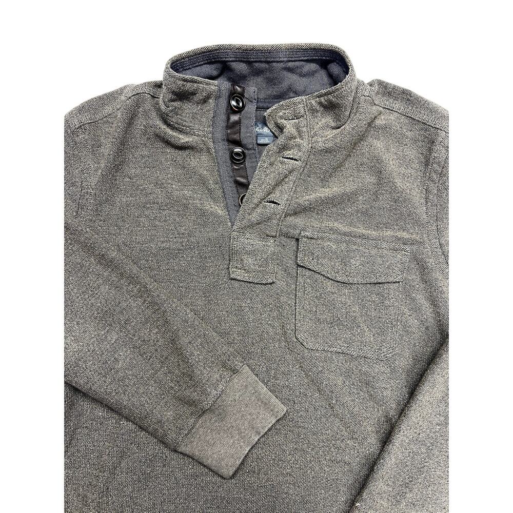 Eddie Bauer Men's XL Brown Thick Cotton Blend Henley Pullover Shirt Gorpcore